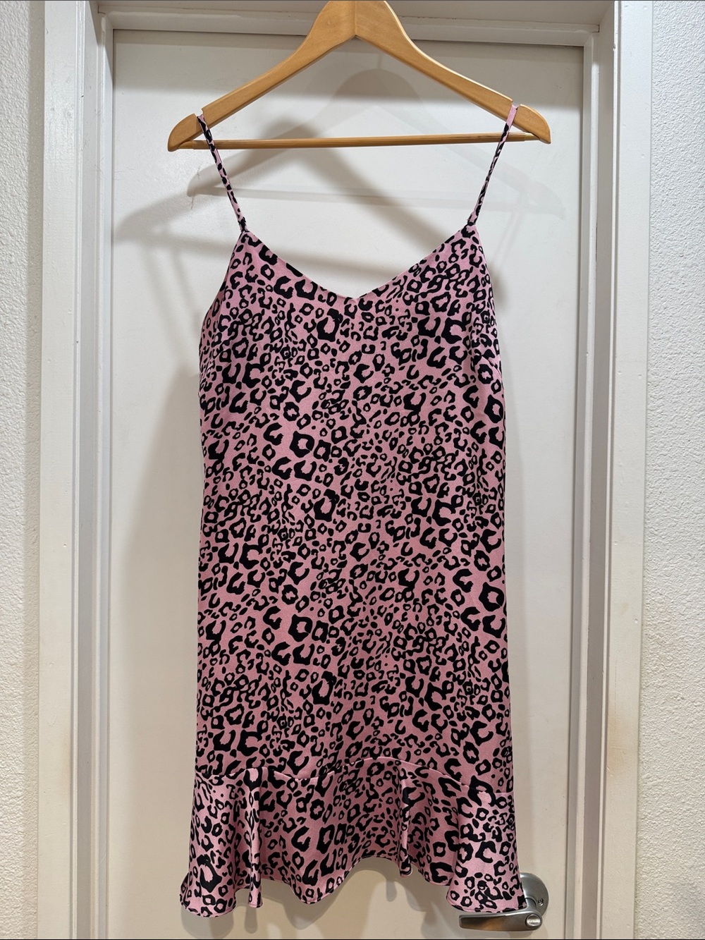 Pink Leopard Print Slip Dress - Women Intimates & Sleepwear